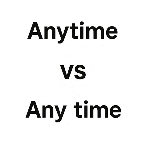 "Anytime" Vs "Any Time" - What’s the Difference? | Midoo AI