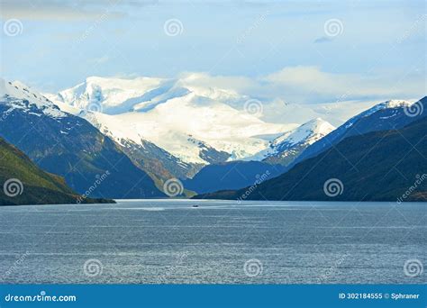 Cruising the Strait of Magellan in Chile Stock Image - Image of strait ...