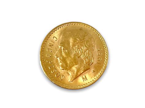 Lot - 1955 Cinco Pesos, Mexican Gold Coin