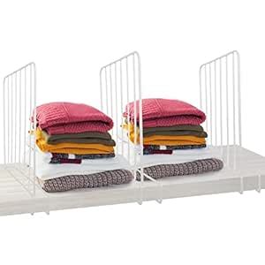 Sunallwell 3 Pack Shelf Dividers for Wardrobe Closet Shelf Dividers ...