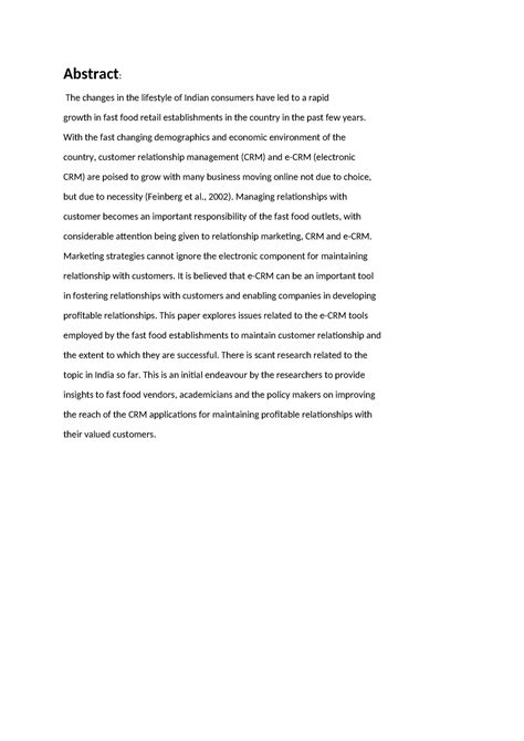 Abstract - Abstract: The changes in the lifestyle of Indian consumers ...