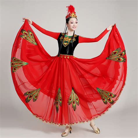 （今日6折）新款新疆维吾尔族舞蹈演出服成人男女少数民族服饰舞蹈演出表演服—民族服装/舞台装
