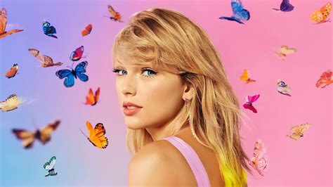 Taylor Swift With Blue Eyes And Butterflies On Background HD Taylor ...