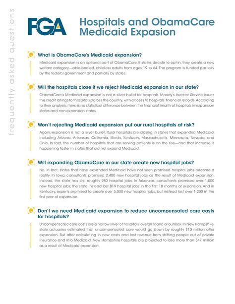 Hospitals and ObamaCare’s Medicaid Expansion FAQs