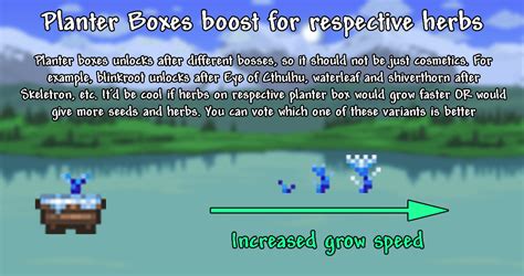 Planter boxes benefit for respective herb : r/Terraria