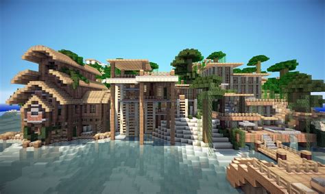 jungle beach house minecraft