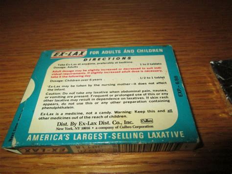 VINTAGE EX-LAX BOX THE CHOCOLATE LAXATIVE | #3917964553