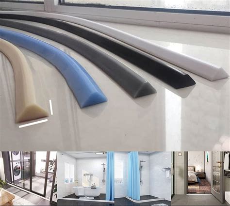 100CM Silicone Wet Room Bathroom Floor Seal Collapsible Threshold Water ...