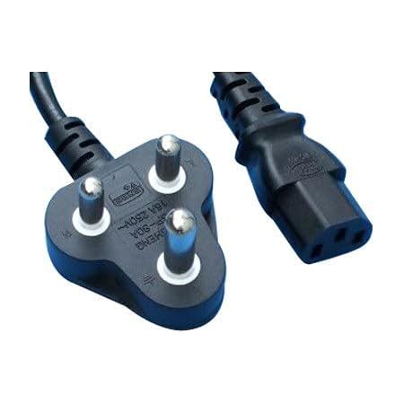 Kandera Indian 3 Pin Power Cable Cord for Desktops PC and Printers ...