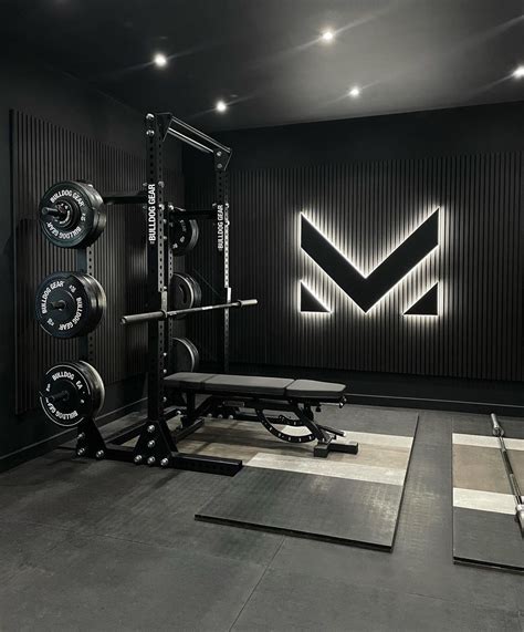 Home Gym Decor Inspiration: Black Walls and Flooring