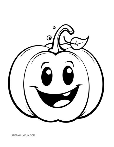 Cute Pumpkin Coloring Pages - MIT Printable