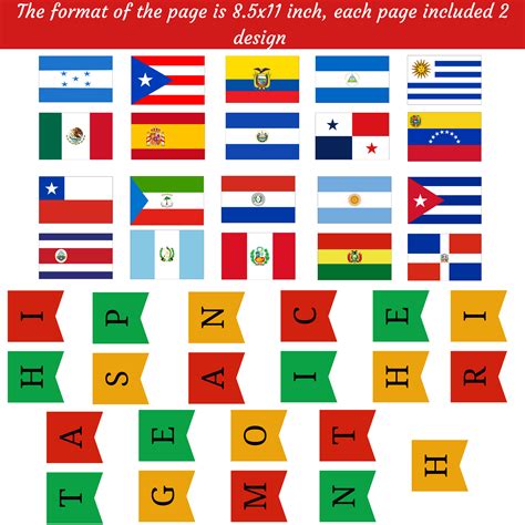 Spanish Speaking Countries Flags Collage