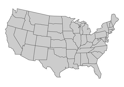 Printable Blank Map United States - Printable Free Templates