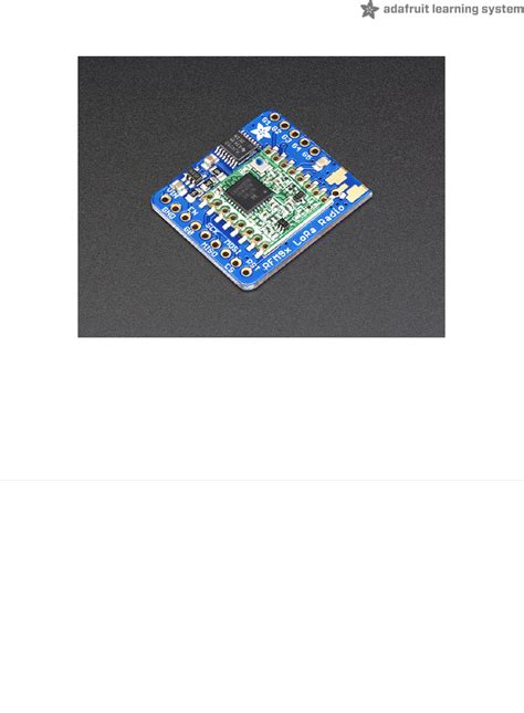 RFM69HCW and RFM9X LoRa Packet Radio Breakouts Datasheet by Adafruit ...