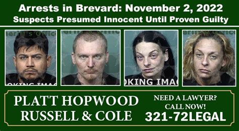 Arrests In Brevard County: November 2, 2022 - Suspects Presumed ...