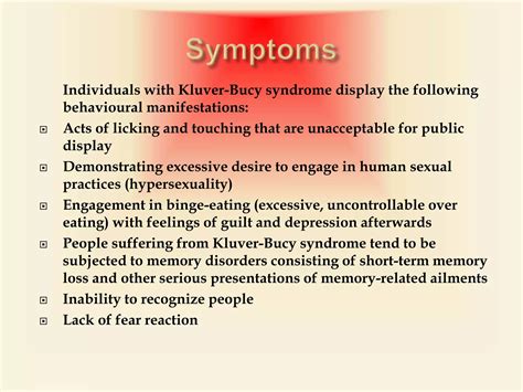 Kluver bucy syndrome | PPTX