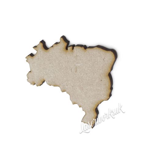 Wooden Brazil Maps - Brazilian Map Outline Shapes – Laserworksuk