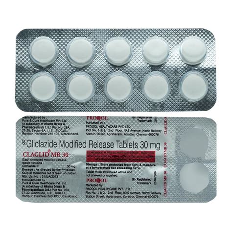 Claglid MR 30mg - Strip of 10 Tablets : Amazon.in: Health & Personal Care