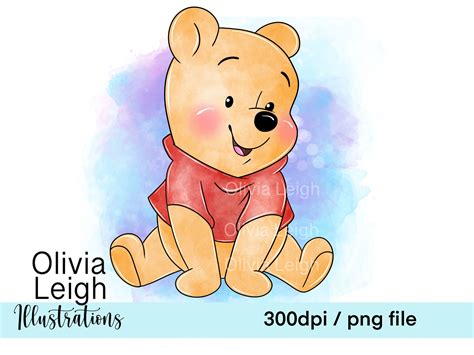 Cute Baby Winnie the Pooh Clipart PNG Files DIGITAL DOWNLOAD - Etsy ...