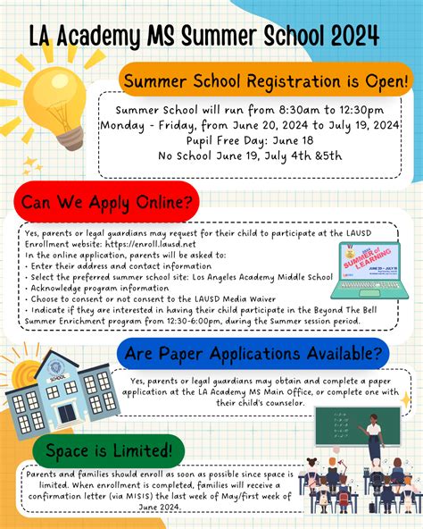 LA Academy Middle School Summer School 2024 | Los Angeles Academy ...