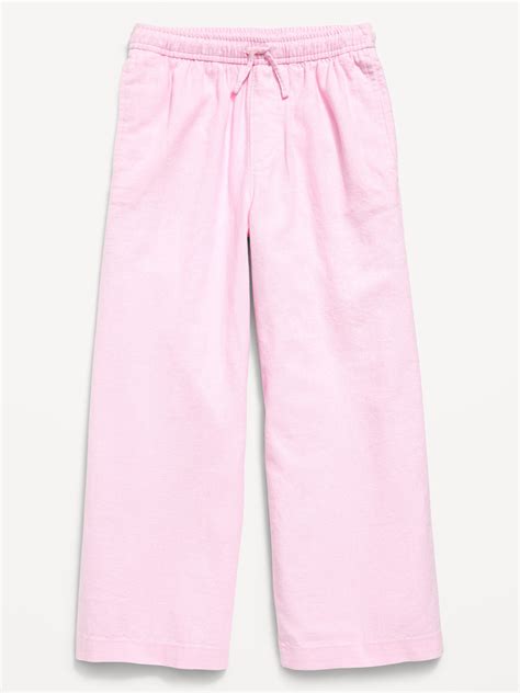 Drawstring Linen-Blend Pants for Girls | Old Navy