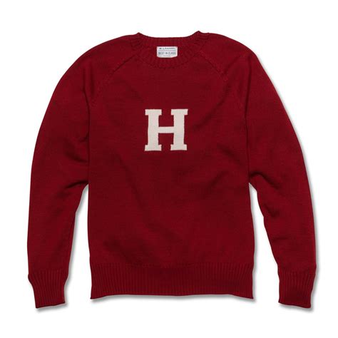 Harvard Maroon and Ivory Letter Sweater | M.LaHart & Co.