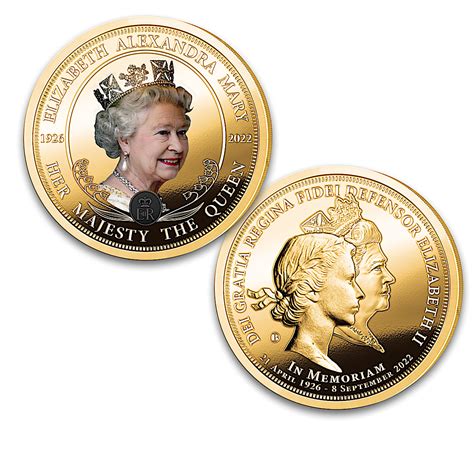 The Queen Elizabeth II Memorial 24K Gold-Plated Proof Coin Collection ...