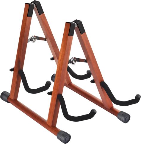 Amazon.com: MOREYES Double Guitar Stand, Wooden Guitar Stands Floor for ...