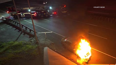 Irvine: Firefighters Extinguish Freeway Car Fire - CountyNews.TV