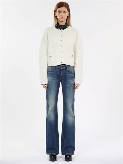 THE KOOPLES Alpaca Wool Blend Cardigan, White