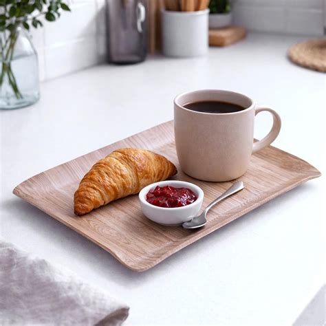 Buy Square Shaped Melamine Serving Tray Small - Beige Online In India ...