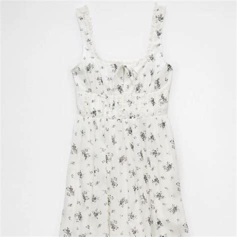 american eagle corset floral midi dress - very... | Depop