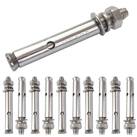 JENSWILL 10 Pack M6x60mm Expansion Bolts Anchor Bolt 304 India | Ubuy