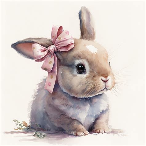 Cute Bunny Rabbit Wall Art for Children's Room - Canvas, Metal, Acrylic ...