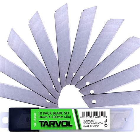 Box Cutter Utility Knife Blades (Value 10 Pack) - 4Inch Length - Fits ...