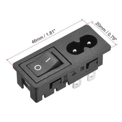 IEC C8 2-Pin Switched Power Socket