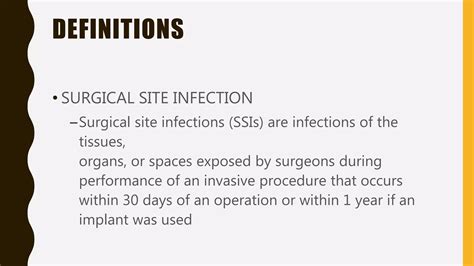 Surgical site infections | PPTX