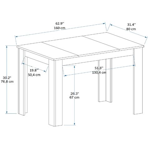 Farelle 160 cm 6 Person Dining Table