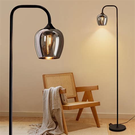 ONEWISH Floor Lamp - Modern Standing Lamp for Living Room Bedroom, Tall ...