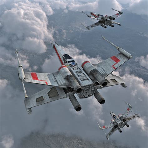 3D Star Wars X Wing Starfighter and R2D2 Red | 3D Molier International