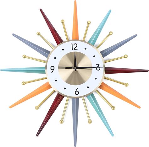 Amazon.com: SNKOURIN Large Wall Clock 22 Inch, Mid Century Wall Clock ...