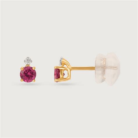 Pink Garnet Passion 14KT Gold & Diamond Stud Earrings