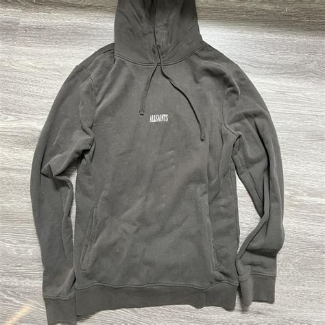 AllSaints Men's Grey Hoodie | Depop