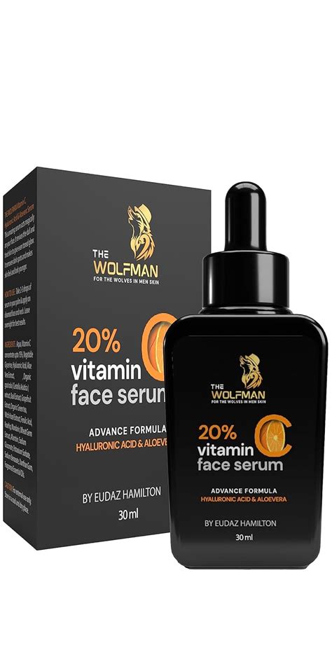The Wolfman 20% Vitamin C Face Serum for Glowing Skin and dark spots ...