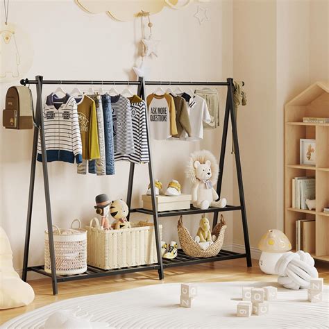 Amazon.com: Bestier Kids Clothing Rack, Child Dress Up Rack with ...