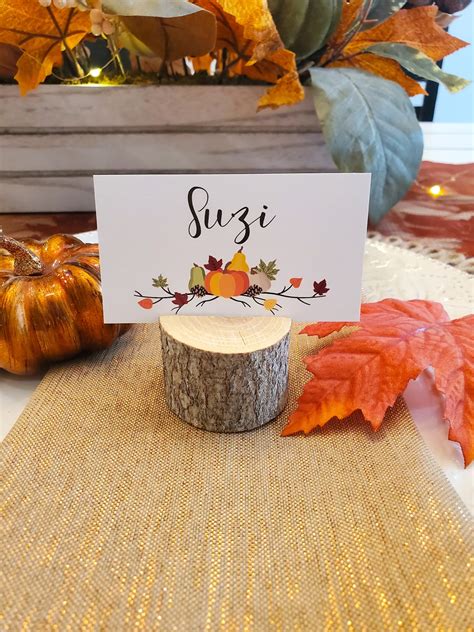 Thanksgiving Place Setting Cards, Dinner Place Cards, Place Cards for ...