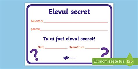 Elevul secret – Diplomă