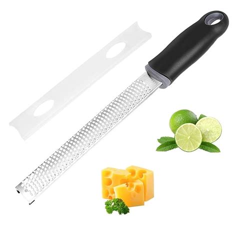 Baskety Lemon Zester & Cheese Grater 13 Inch Stainless Steel Zester ...