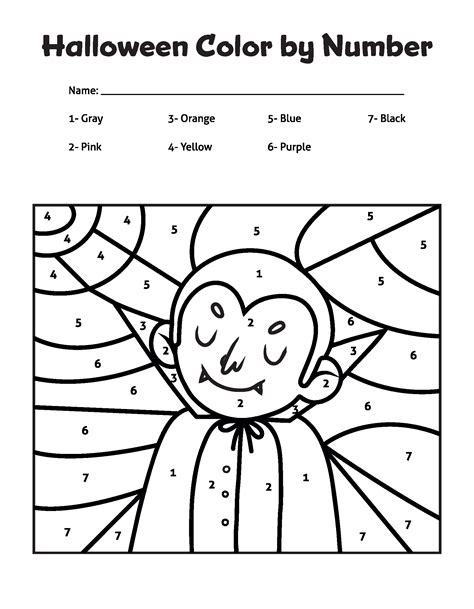 Color By Number Halloween Coloring Pages [2025]