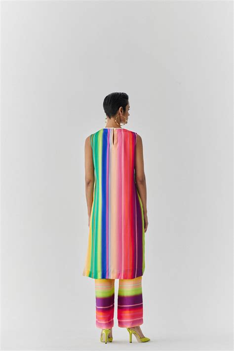 RAINBOW KURTA AND PANTS CO-ORD